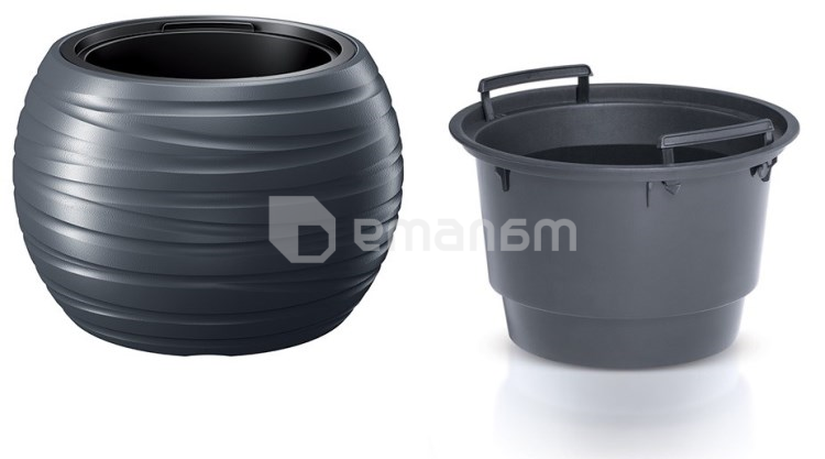 პლასტმასის ქოთანი DBMZK400 S433 შავი