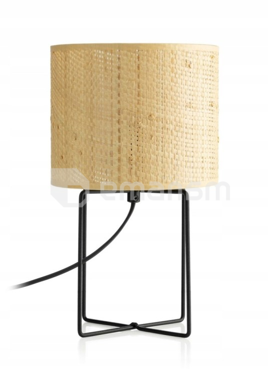 მაგიდის სანათი Luminex Rattan 1 E27 Ø180 h150 შავი როტანგი 5293