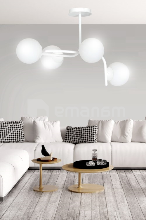 ჭაღი EMIBIG KALF 4А E14 4x MAX 40W თეთრი