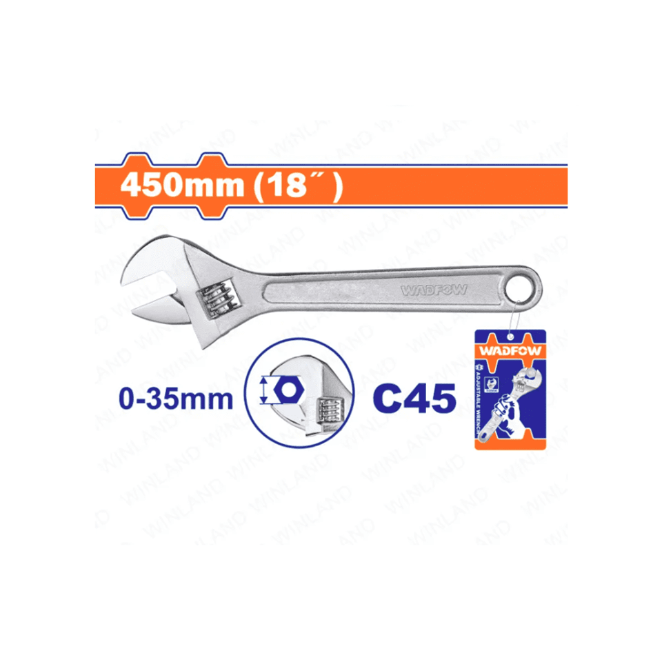 ქანჩის გასაღები ხელით-გასახსნელი 18" (WAW1118) WADFOW