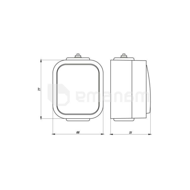 როზეტი Abex IP54 B2 1 დამიწებით