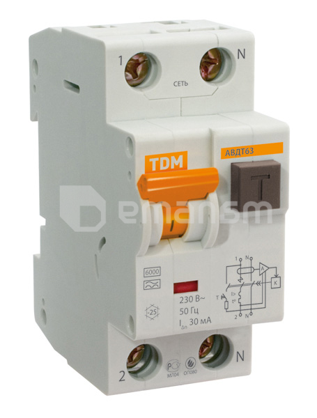 დიფერენციალური ავტომატი TDM SQ0202-0005 63 C32 30mА