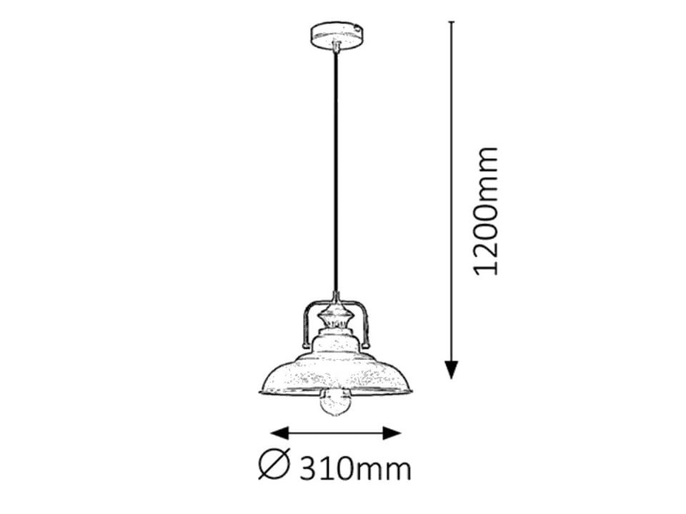 საკიდი Rabalux 2930 Kyle 1 E27 40w ბრინჯაოსფერი
