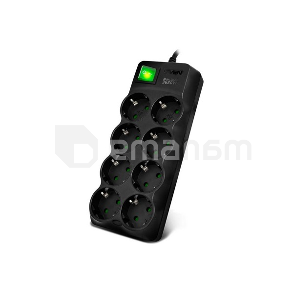 დამაგრძელებელი SVEN ქსელის დამცავი 1.8m 8 3680W black SV-021603