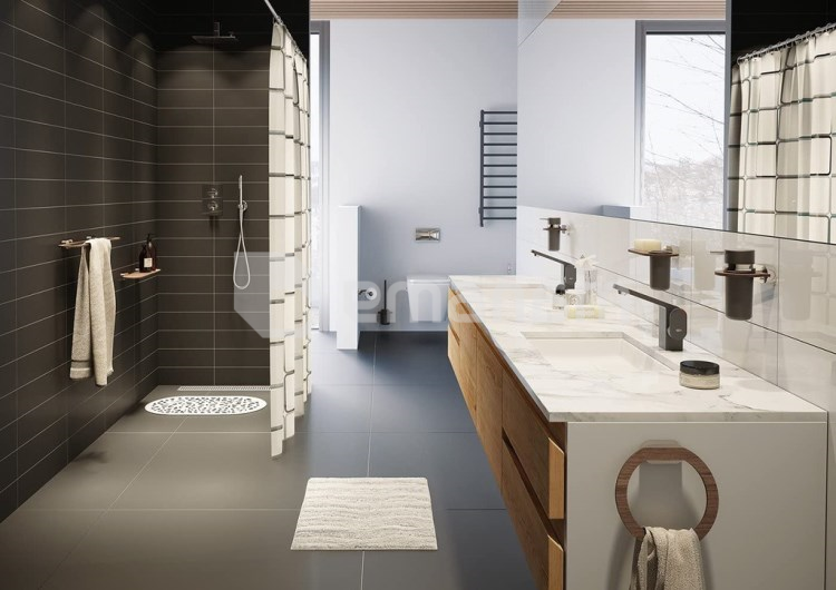 თხევადი საპნის დისპენსერი Bisk Bergen ქრომი/ხე