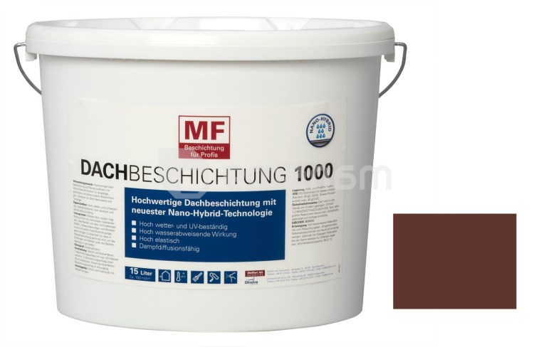 საღებავი სახურავის Meffert color mix Dachbeschichtung MF 1000 მოწითალო ყავისფერი 15 ლ 9186