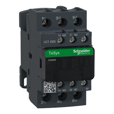 ძალოვანი კონტაქტორი, 3NO, 25A, 220VAC, TeSys D,