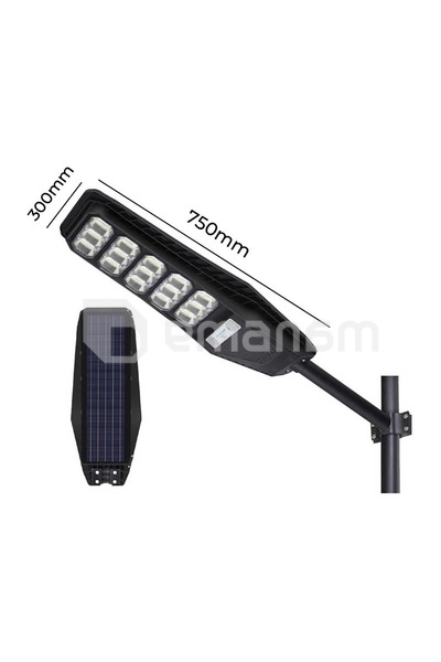 პროჟექტორი ACK მზის ენერგიაზე 300W 6500K 3000Lm მოძრაობის სენსორი IP65