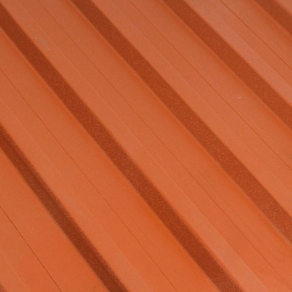 პროფილირებული ფერადი თუნუქის სახურავი 0.5X1090 ხაოიანი RAL8004 NOVA