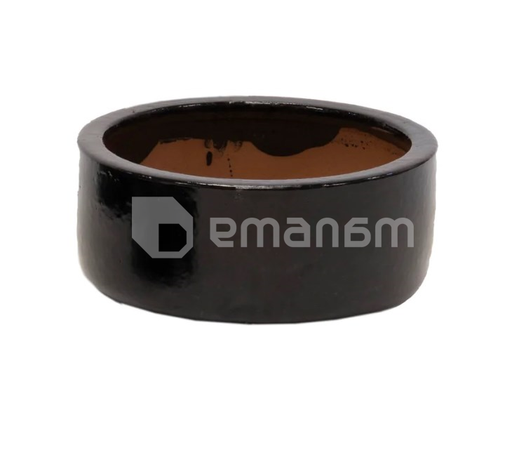 ქოთანი კერამიკული Mega Collections Glazed Bowl Shiny 31x15სმ 10ლ შავი