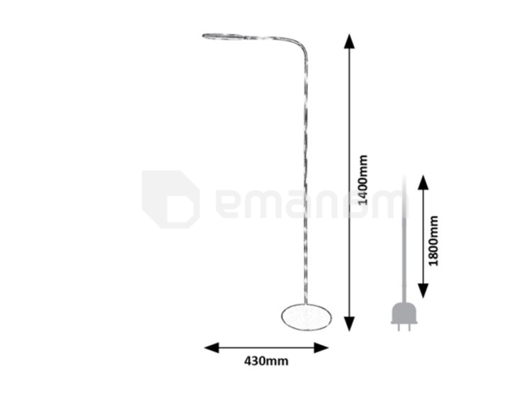 ტორშერი Rabalux Adelmo 10W 3000 6000K შავი თეთრი 74009