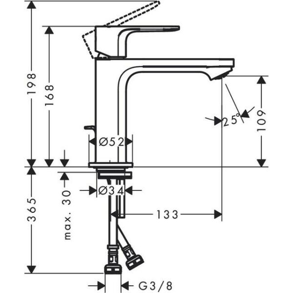 ხელსაბნის შემრევი Hansgrohe 71550670