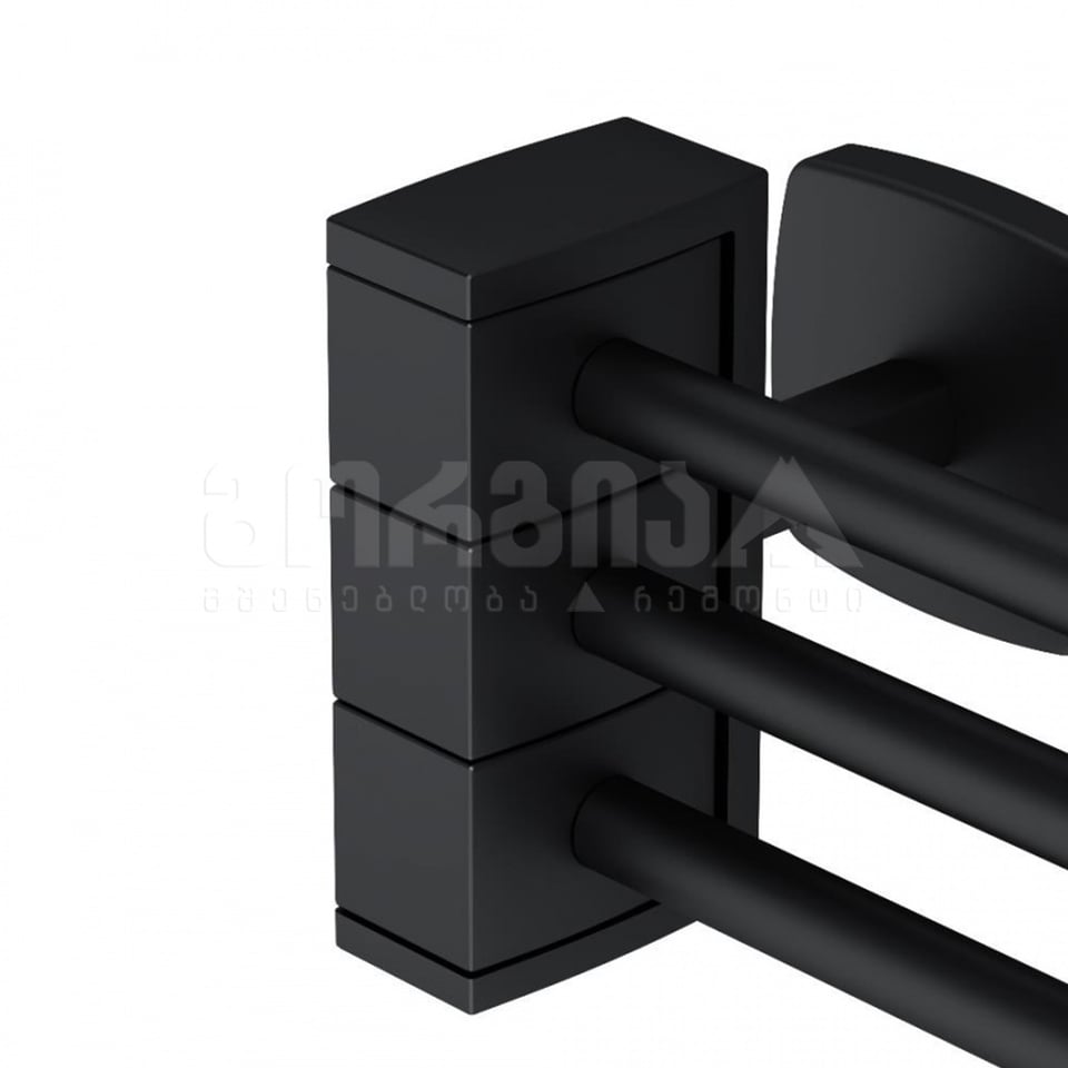 პირსახოცის საკიდი 3 ზოლიანი შავი A9032722 Gem