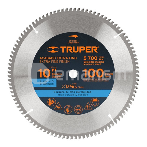 საჭრელი დისკი ალუმინის Truper ST-10100A 254 მმ