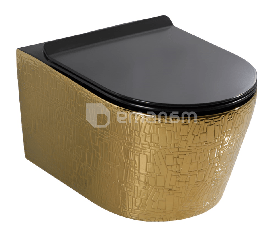 დასაკიდი უნიტაზი Osis Rimless Silver Gold