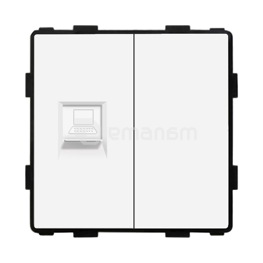 როზეტი ჩარჩოს გარეშე Socket Style 1 CAT6 RJ45 Internet თეთრი