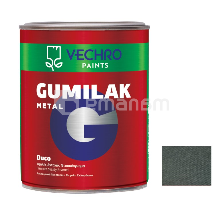 საღებავი ზეთის ლითონისთვის Vechro Gumilak metal No 652 მუქი ნაცრისფერი პრიალა 750 მლ