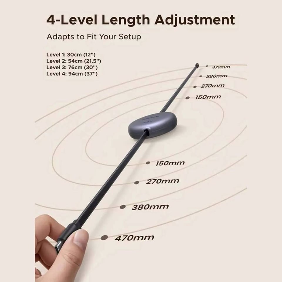 USB კაბელი UGREEN L531 (65905), 100W, Type-C to Type-C PD Fast Charging Retractable Cable, 1m, Grey/Black