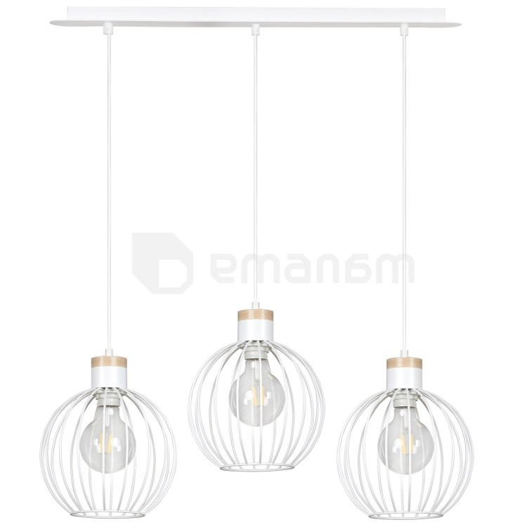 საკიდი EMIBIG Barbado 3 E27 3x MAX 60W თეთრი