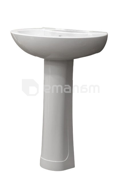 ხელსაბანი პედესტალით Durobagno Prizma 45x55 სმ