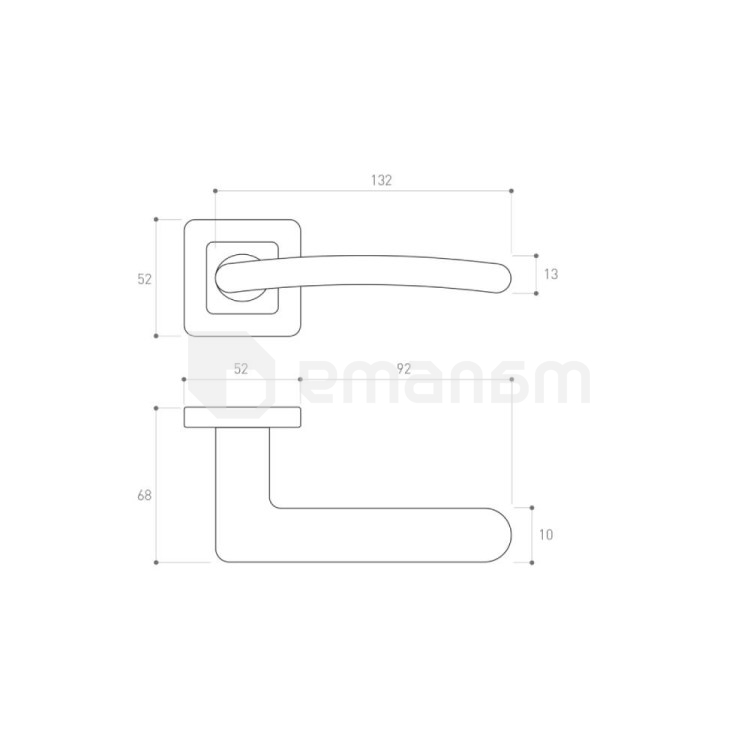 სახელური როზეტით Metal-Bud LINEA ZLIZG სანტექნიკური ბრუნსაკეტით SZZGW
