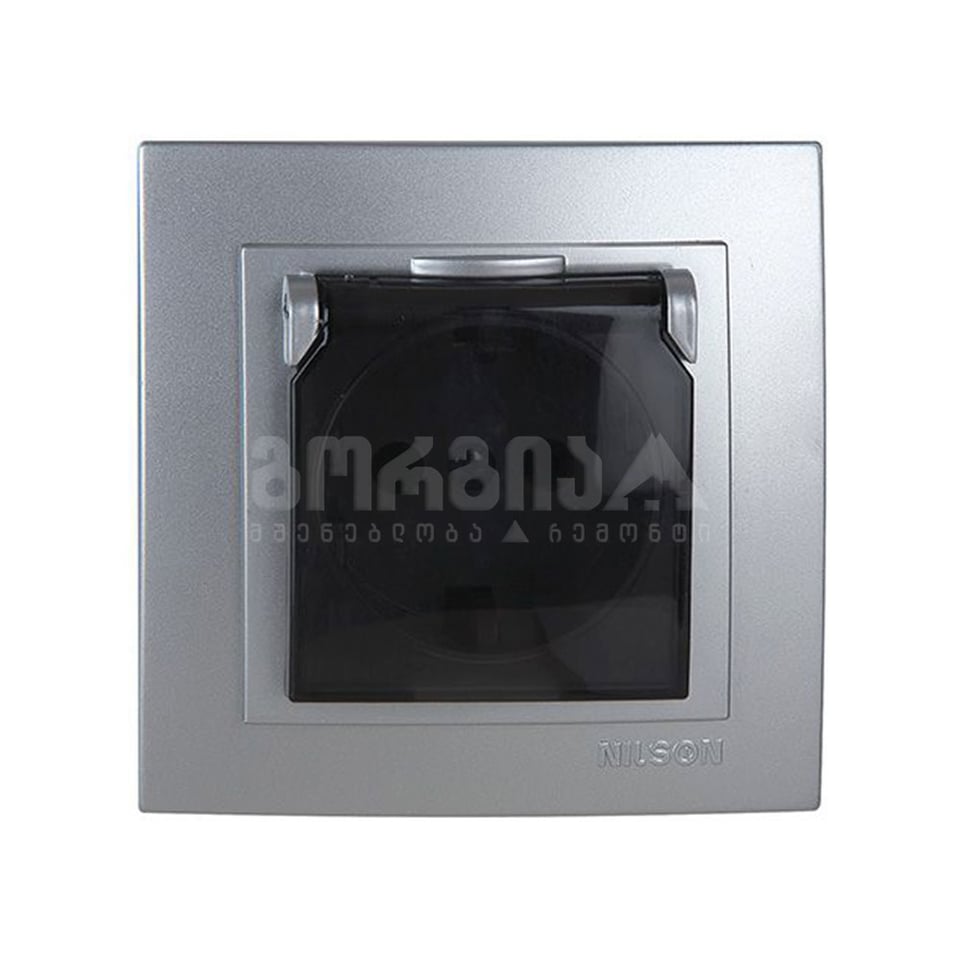 როზეტი ერთიანი დამიწებით თავსახურით touran silver - 24131020