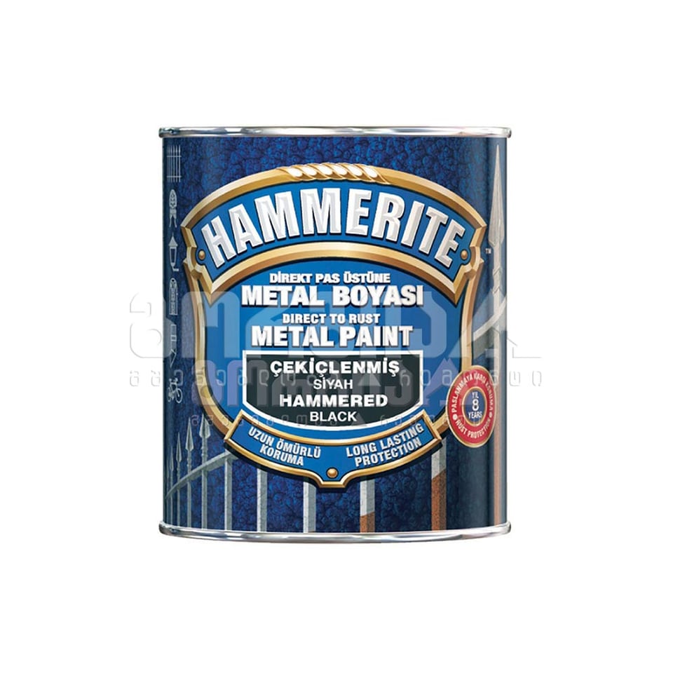 ანტიკოროზიული საღებავი 3/1-ში "Hammerite"თეთრი გლუვი 0,750ლტ