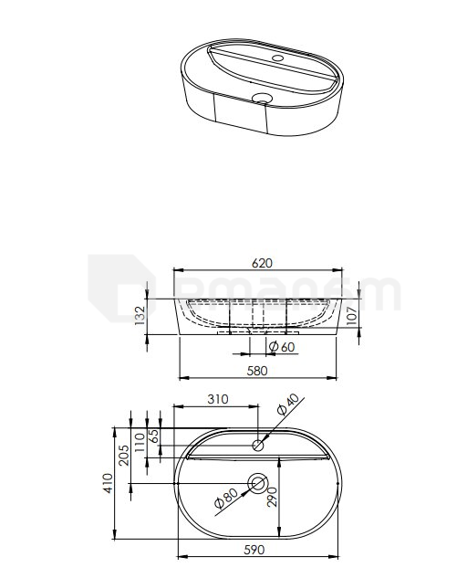 დასადები ხელსაბანი Elita Babette