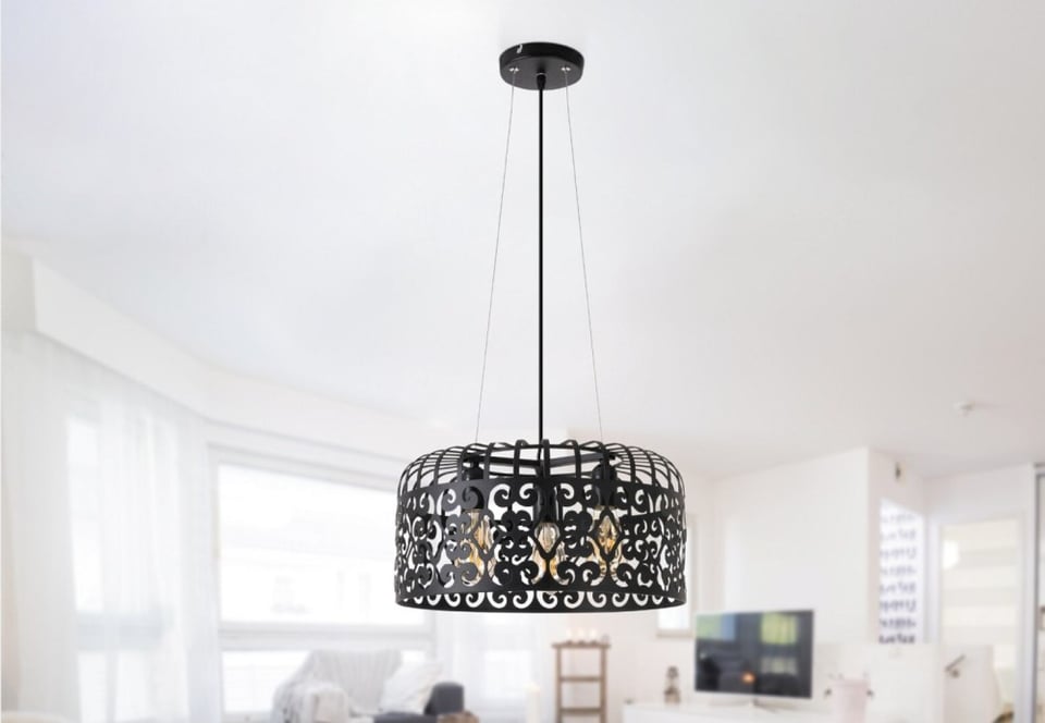 საკიდი Rabalux 2158 Alessandra 3 E27 60W შავი