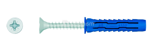 დიუბელი უნივერსალური RawlPlug 06x50 მმ სჭვლით 4,5x60 მმ 50 ც 4ALL-06050+4560