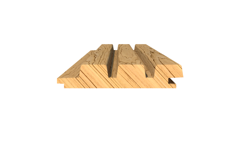 საფასადე თერმო-ხე, Spruc RIB5 25*150*2100 M2: 0.315