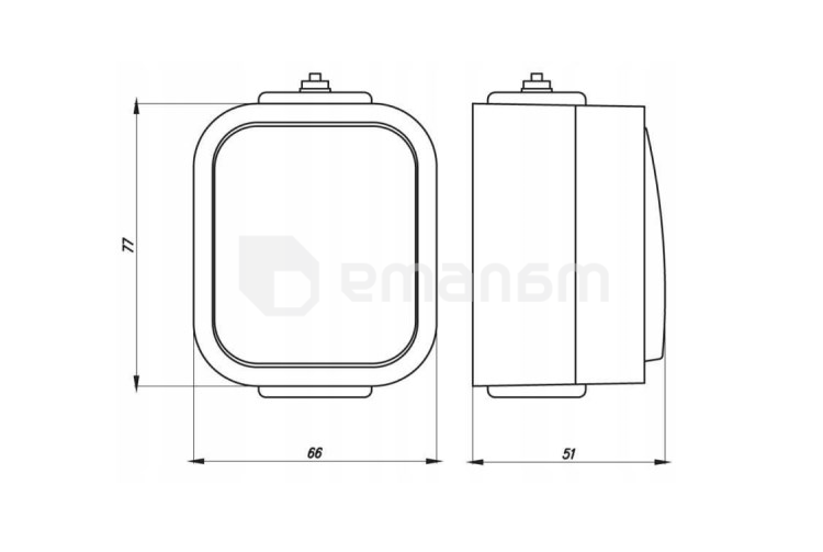 ჩამრთველი Abex 2 შავი IP54 B2