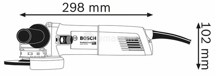 კუთხის სახეხი მანქანა Bosch GWX 14-125 Professional 1400W