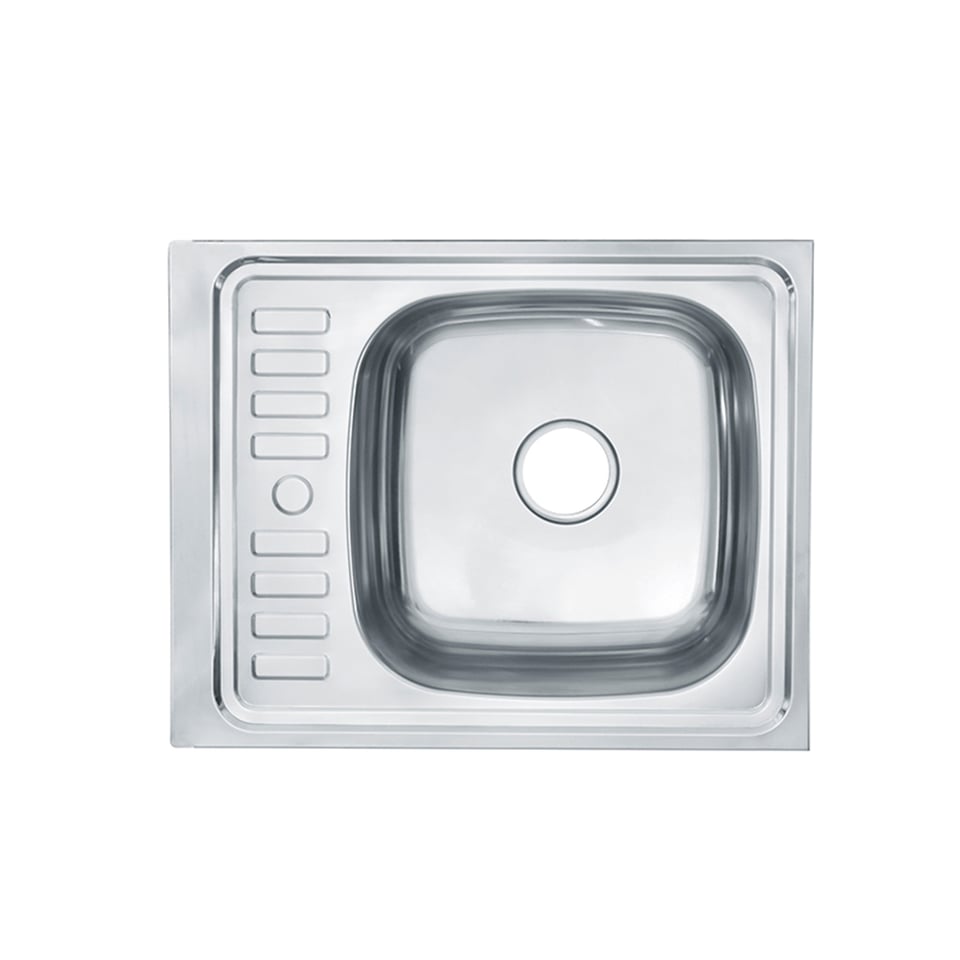 სამზარეულოს ნიჟარა+სიფონი LS-6050 600*500*180 (0.6MM)RIGHT