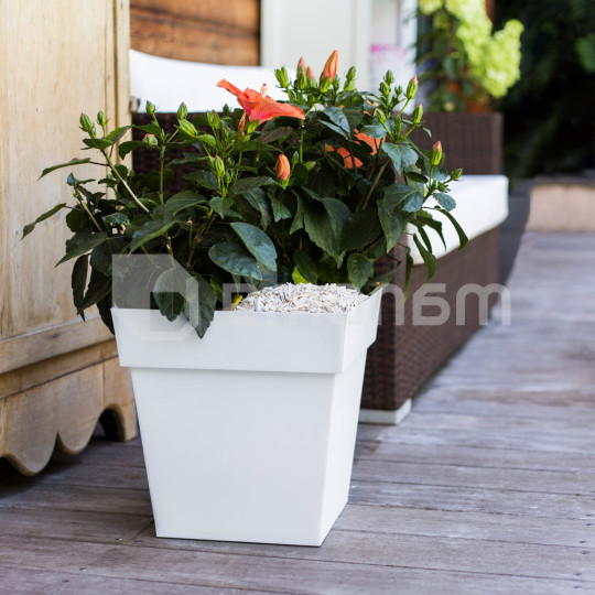 ქოთანი პლასტმასის EDA Plastiques POT TOSCANE CARRE 32 X 32 X 32სმ 22ლ