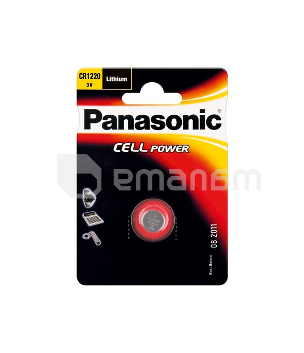 ლითიუმის ელემენტი Panasonic CR1220 3V