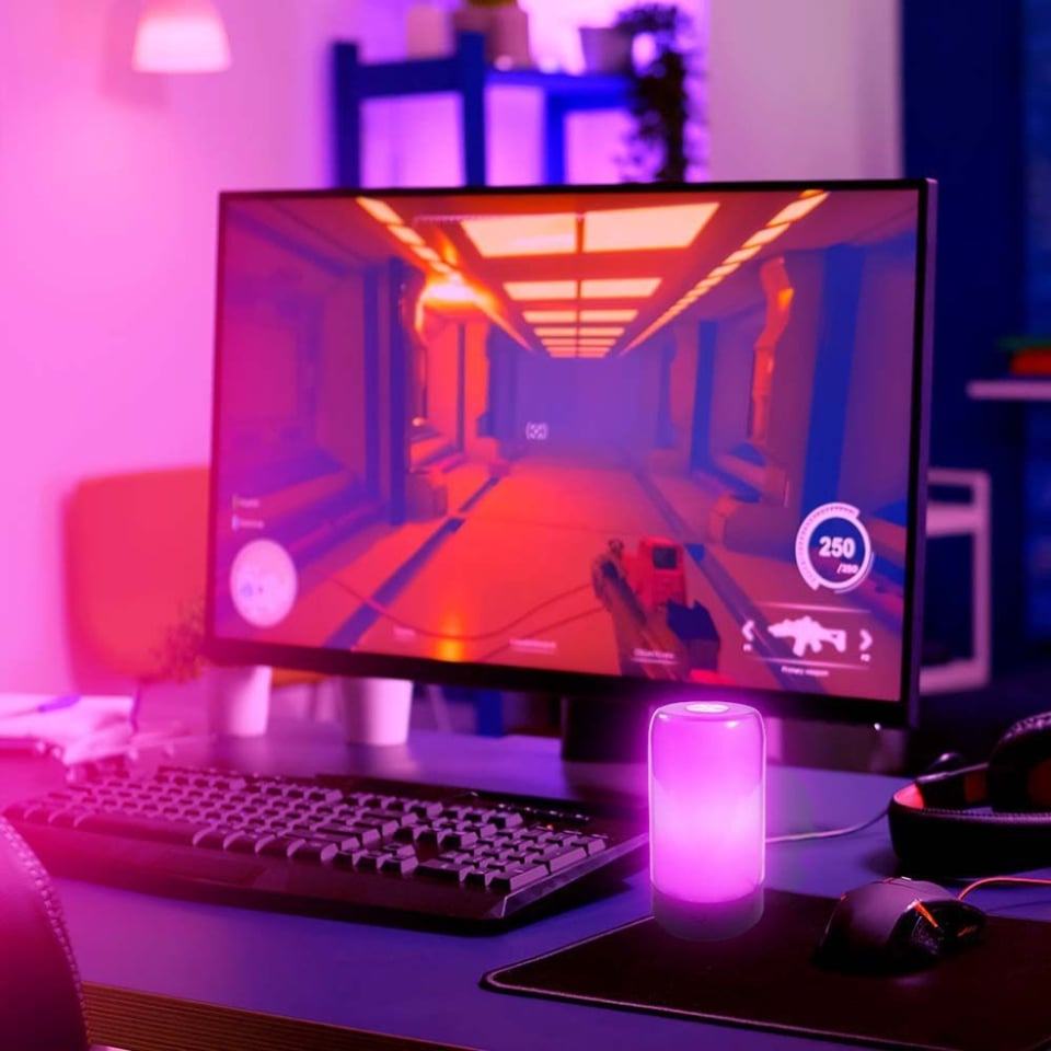 მაგიდის სანათი V-TAC RGB 8W 405871 100х188 RGB შავი ფერი