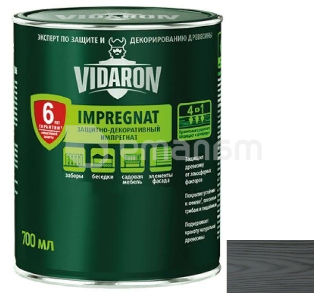 გასაჟღენთი ხის Vidaron Impregnat 700 მლ V16 ნაცრისფერი ანტრაციტი