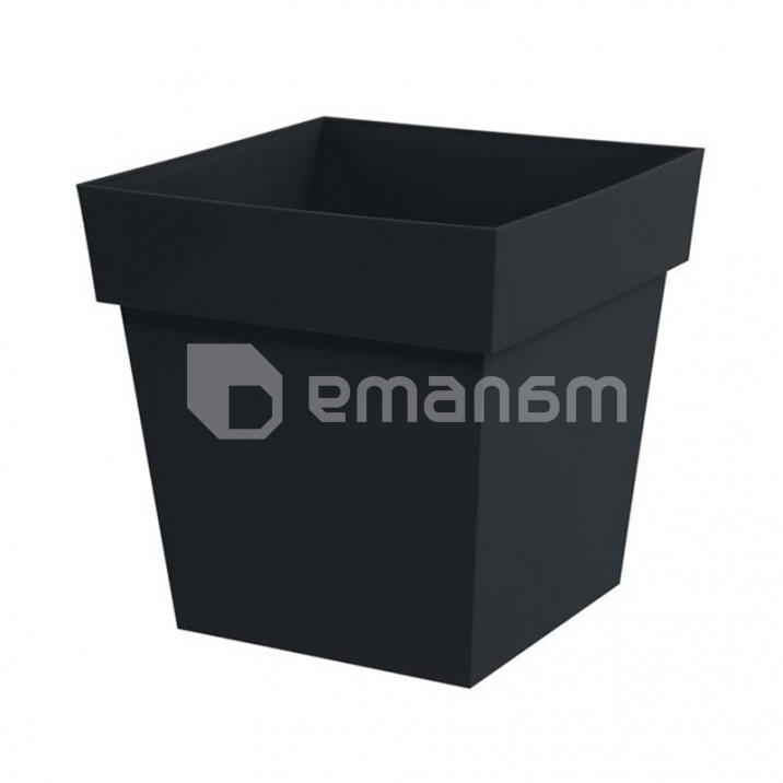 ქოთანი პლასტმასის EDA Plastiques POT TOSCANE CARRE 39x39x39სმ 38ლ