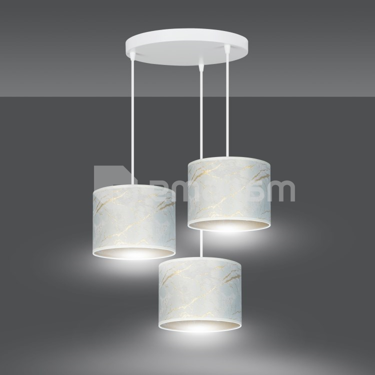 საკიდი EMIBIG Broddi Premium 3 E27 3x MAX 60W მარმარილო თეთრი