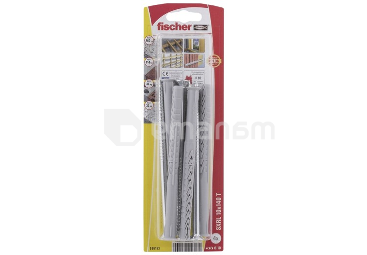 დიუბელი თვითმჭრელით Fischer SXRL 10x140 T 4 ც 536193