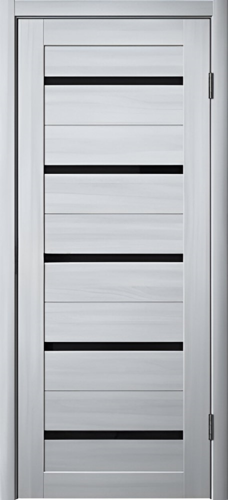 კარის ბლოკი ZPC PVC LA STELLA 206 იფანი ნაცრისფერი 36x700x2150 მმ შუშა შავი