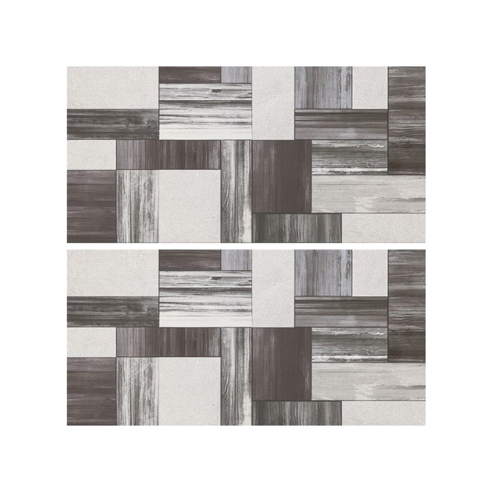 კაფელი erva antrasit white dekor 30*60