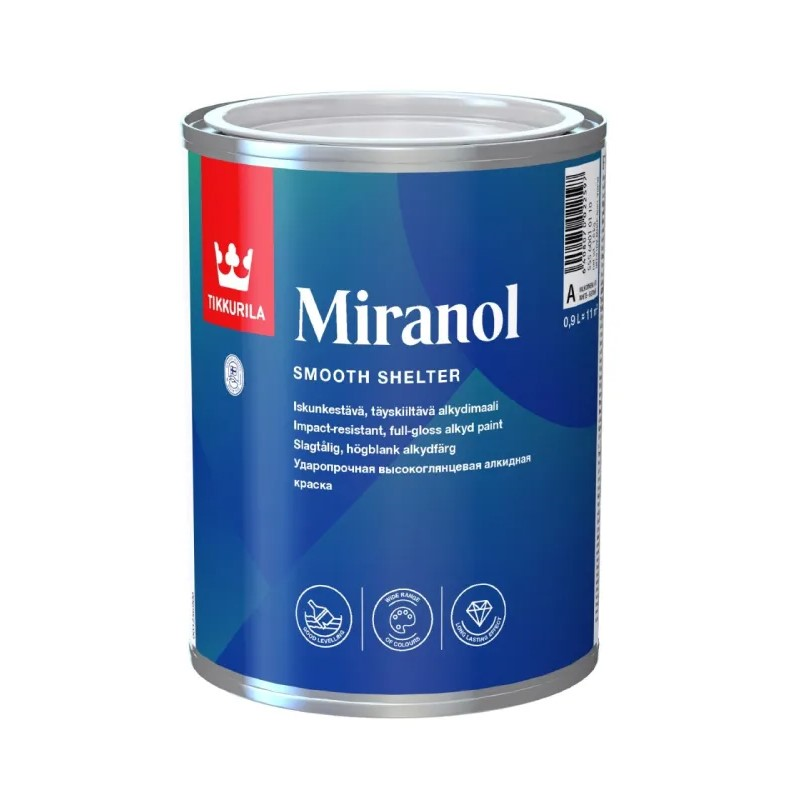 საღებავი რთული ზედაპირებისთვის Tikkurila Miranol A 0,9 ლ