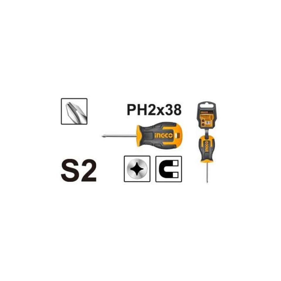 სახრახნისი ვარსკვლავა 2x38მმ (HS68PH2038)