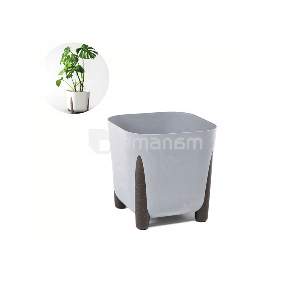 ყვავილის ქოთანი ნაცრისფერი Lamela FRIDA ECO 11 ლ