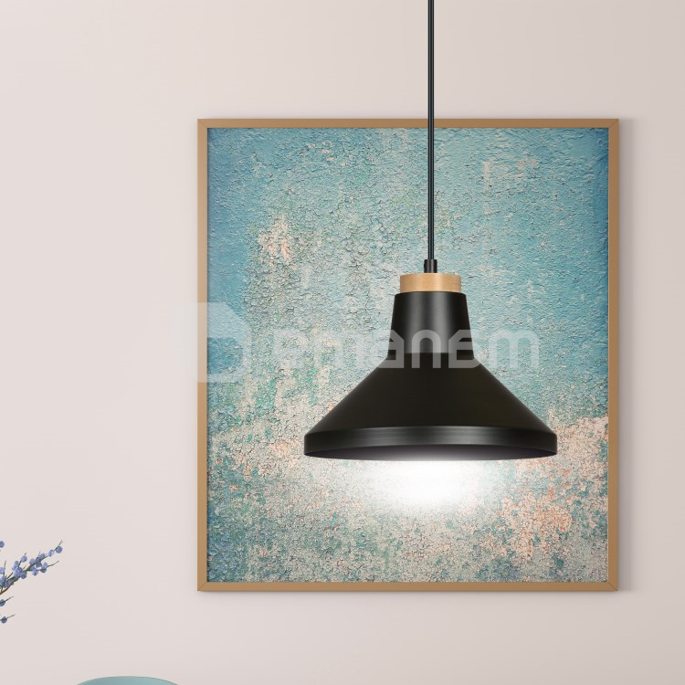 საკიდი EMIBIG Padern 1 E27 1x MAX 60W შავი