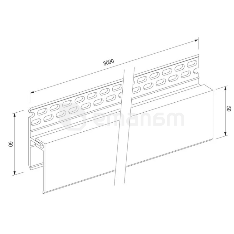 თამასა სავენტილაციო Profile VOX Kerrafront FS-262 Pearl Grey 3 მ A
