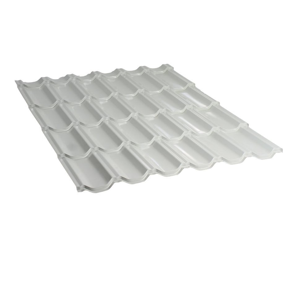 მეტალოკრამიტი ფერადი თუნუქის სახურავი 0.5X1200 პრიალა RAL9002 NOVA