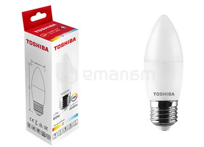 შუქდიოდური ნათურა Toshiba C37 4000K 7W E27